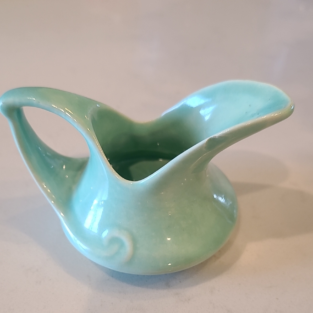 Vintage Redwing Mint Green Pottery Pitcher